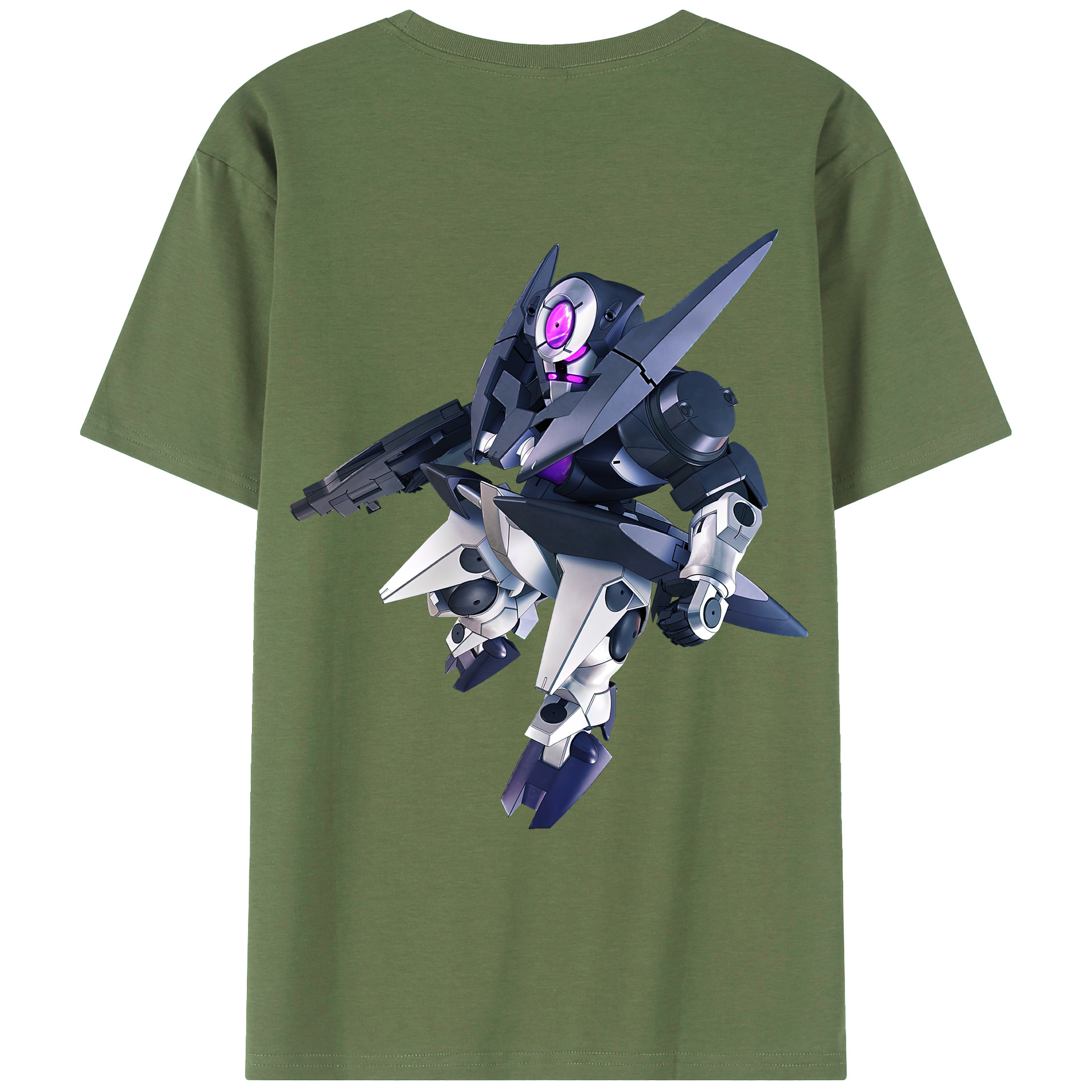 （画像用） 機動戦士ガンダム Mobile Suit Gundam 綿100％ メンズ半袖Tシャツ（バックプリント） 通気性